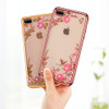 KISSCASE Phone Case For iPhone 5 5S SE Luxury Plating Diamond Floral Cases For iPhone 8 7 Plus 6S 6 Plus 6 S 6 XS MAX XR X Cover