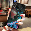 Bling Liquid Quicksand Phone Case For iPhone X XS 7 8 Plus Black Shiny Sequin PC Glitter Case Cover For iPhone 5 5S SE 6 6S Plus