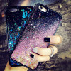 Bling Liquid Quicksand Phone Case For iPhone X XS 7 8 Plus Black Shiny Sequin PC Glitter Case Cover For iPhone 5 5S SE 6 6S Plus