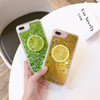 Summer 3D Lemon DIY Dynamic Liquid Quicksand Stars Glitter Phone Case For iphone 7Plus 6 6S Colorful Bling Back Cover Capa Coque
