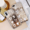 Luxury Cute Love Heart Gold Bead Bling Glitter Dynamic Liquid Quicksand Phone Case For iPhone X XS XR MAX 6 6S 7 8 Plus Cover