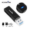 Rocketek USB 3.0 Memory Card Reader high quality 2 Slots 5Gbps Super Speed Card Reader for SD,TF,micro SD, SDXC, SDHC