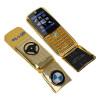 BMW 760 Flip Mobile Phone Dual SIM Cards 1.77" Mini Metal Body Car style Camera Single Core Button Russian Keyboard Phone