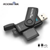 Rocketek read 2 cards Simultaneously USB 3.0 Memory Card Reader 2 Slots for SD/micro SD/TF/microsd sdhc sdxc With caps protect