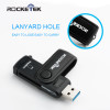 Rocketek read 2 cards Simultaneously USB 3.0 Memory Card Reader 2 Slots for SD/micro SD/TF/microsd sdhc sdxc With caps protect