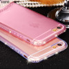 SIXEVE Luxury Rhinestone Clear Case For iPhone 6 s 6s X 7 8 Plus 6Plus 7Plus 8Plus Huawei P8 P9 Lite Soft Cell Phone Back Cover