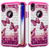 Ultra Hybrid Case for Iphone X Xs Xr Max 8 7 6 6s Plus Soft Silicon Tpu + Glitter Rhinestone Hard PC Back Cover for Apple X R S