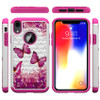 Ultra Hybrid Case for Iphone X Xs Xr Max 8 7 6 6s Plus Soft Silicon Tpu + Glitter Rhinestone Hard PC Back Cover for Apple X R S