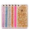 Gold Foil Transparent Gel TPU Case For iPhone 7 8 6 6S X Plus 5S 5 S SE Case Glitter Thin Clear Silicon Cover Pink with Sparkles