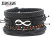 XiongHang Multi Layer Leather Bracelet Beads Men Women Occasionally Soft Retro Jewelry Jewelry Bracelet 4pcs In 1 Set
