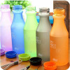 Candy Colors Unbreakable Water Bottles Frosted Leak-proof Plastic Kettle 550mL Portable Bottle for Travel Yoga Running Camping