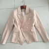 HAGEOFLY High Quality Khaki Blazer Women Long Sleeve Double Breasted Metal Buttons Blazers Mujer XXL Coat Jacket Autumn Winter