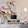 Custom 3D Mural Wallpaper Stereo Relief Magnolia Flower Wall Art Painting Mural Living Room Sofa Bedroom TV Backdrop Wallpaper