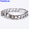 TrustyLan Fashion New Stainless Steel Charm Bracelet Men Vintage Totem Mens Bracelets 2018 Cool Male Jewelry Jewellery Armband