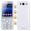 MAFAM V9500 Quad 4 SIM Four Standby Plastic Slim Mobile Phone Flashlight Magic Voice Changer SOS Speed Dial Phonebook 1000pc M11