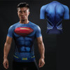 Running Shirt men Sports T-shirt Gym Tee Batman VS Superman T Shirt Fitness Cosplay Costume Slim Fit Compression Tops 3D Printed