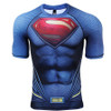 Running Shirt men Sports T-shirt Gym Tee Batman VS Superman T Shirt Fitness Cosplay Costume Slim Fit Compression Tops 3D Printed