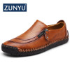 New big size 38-48 men casual shoes loafers spring and autumn mens moccasins shoes genuine leather men's flats shoes ZUNYU Brand