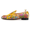 Pierigtar new arrival Italian brand superglamourous same designs luxury flower silk shoes Handmade men loafers men wedding shoes