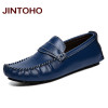 JINTOHO Big Size Men Flats Shoes Fashion Casual Men Loafers Luxury Brand Men Shoes Genuine Leather Loafers Slip On Male Shoes