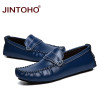 JINTOHO Big Size Men Flats Shoes Fashion Casual Men Loafers Luxury Brand Men Shoes Genuine Leather Loafers Slip On Male Shoes