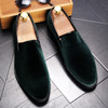 New 2018 Velvet Men Loafers Luxury Brand Shoes Slip on Pointed Toe Party Wedding Shoes Fashion Men Loafers Black Green Wine Red