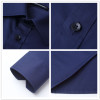 BROWON Men Fashion Blouse Shirt Long Sleeve Business Social Shirt Solid Color Turn-neck Plus Size Work Blouse Brand Clothes