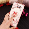 For Samsung Galaxy J3 J5 J7 2016 2017 A6 2018 Phone Cases Finger Ring Buckle Rhinestone Soft Transparent TPU Protect Back Cover