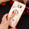 For Samsung Galaxy J3 J5 J7 2016 2017 A6 2018 Phone Cases Finger Ring Buckle Rhinestone Soft Transparent TPU Protect Back Cover
