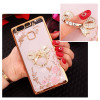 Luxury Diamond Ring Flowers Silicone TPU Case For Huawei P8 P9 P10 P20 Lite Plus 2017 Honor 9 6A P Smart Mate 10 Pro Back Cover