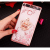 Luxury Diamond Ring Flowers Silicone TPU Case For Huawei P8 P9 P10 P20 Lite Plus 2017 Honor 9 6A P Smart Mate 10 Pro Back Cover