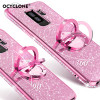 For Samsung Galaxy S9 Plus Case Silicone Anti-knock Diamond Ring Cover For Samsung S9+ Case Bling Glitter Solf Cute Girl Case