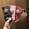 Luxury Bling Glitter Diamond Queen Crown Hard Back Cover Case for iPhone 6 6S Plus 7 8 Plus X Girlish Capa Coque Hoesjes