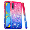 For Samsung Galaxy A7 A9 A6 Plus 2018 Diamond Edge Bling Glitter Heart Quicksand TPU Cover For Galaxy J8 2018 A9 Star Pro A9S