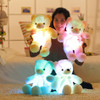 50cm Creative Light Up LED Teddy Bear Stuffed Animals Plush Toy Colorful Glowing   Christmas Gift for Kids Pillow 