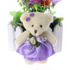 50pcs/lot Baby Girl Plush Toys Flower Bouquets Beaded Teddy Bear Mini Soft Design Wedding Home Decoration Bear Toys