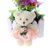 50pcs/lot Baby Girl Plush Toys Flower Bouquets Beaded Teddy Bear Mini Soft Design Wedding Home Decoration Bear Toys