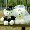 2pcs/pair 20cm 40cm 60cm 2018 Fashion Wedding Bear Couples Clothes Plush Toys Teddy Bear Doll Gift Bear Bride &amp; Groom