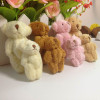 100pcs 4.5cm mini color teddy bear doll pendants wholesale baby cartoon bouquet of filler material key chain no smell 6cm bears