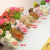 100pcs 4.5cm mini color teddy bear doll pendants wholesale baby cartoon bouquet of filler material key chain no smell 6cm bears