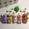 100pcs 4.5cm mini color teddy bear doll pendants wholesale baby cartoon bouquet of filler material key chain no smell 6cm bears