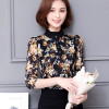New 2018 Fashion Blusa Women Brand shirt Slim Pirnted shirt long-sleeved Female lace Tops Women lace blouse Plus size 4XL 36i 25