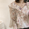 New 2018 Summer Fashion Chiffon Women Blouse Shirts Plus Size Floral Half Sleeve Female Clothing Sweet Women Tops Shits 0623 40