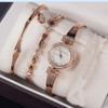 3pc/set Luxury brand Women Rhinestone Watch Crystal Ceramic Watches Female Quartz Wristwatches Lady Dress Watch relogio feminino