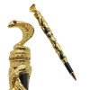 Jinhao Roller Ball Pens Golden Snake 3D Pattern Ballpoint Pen with Original Wood Box