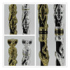 Jinhao Roller Ball Pens Golden Snake 3D Pattern Ballpoint Pen with Original Wood Box