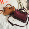 Yogodlns High Quality PU leather Women Bag Handbag Casual Large Capacity Hobos Female Totes Bolsas Vintage Solid  Shoulder Bag 