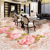 beibehang custom floor wall paper Soft Rose relief package pvc floor tile wallpaper for bathroom 3d floor mural 3d papier peint