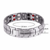 Fashion Wide Jewelry Bracelet Healing FIR Magnetic Steel Bio Energy Bracelet For Men Blood Pressure Accessory Silver Bracelets