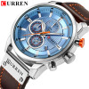 Watches Men Luxury Brand CURREN Chronograph Men Sports Watches Leather Quartz Wristwatch Relogio Masculin Clock Army Military